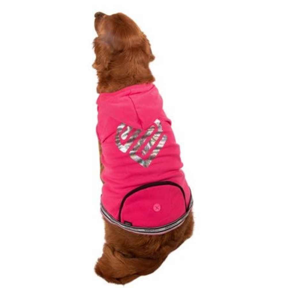 Pink pull over hoodie with pocket Dog  Hoodie
